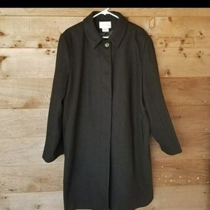 Trendy Black Wool 5 Button Coat
